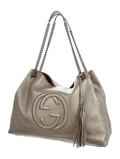 gucci chain detail handbags|Gucci large shoulder handbags.